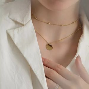 New 18K Gold Vermeil Sterling Silver 925 Layered Necklace